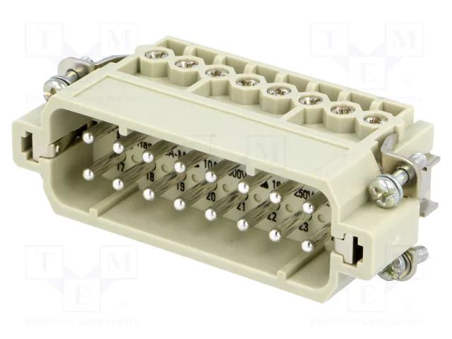 Connector: HDC; contact insert; male; 16A; 250V; Han® A; PIN: 16 HARTING 09200162613