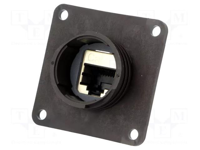 Connector: RJ45; coupler; CPC; PIN: 8; Cat: 5e; shielded; 8p8c; IP67 TE Connectivity 1986172-1