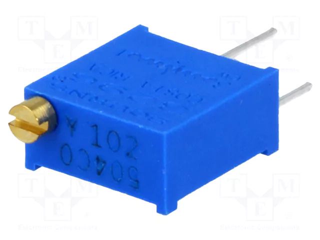 Potentiometer: mounting; multiturn; 1kΩ; 500mW; THT; ±10%; linear BOURNS 3296Y-1-102LF