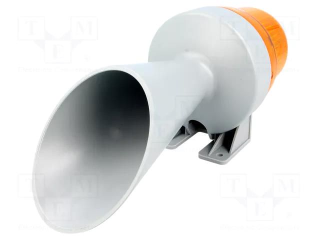 Signaller: lighting-sound; 230VAC; horn,continuous light; LED WERMA 42432068