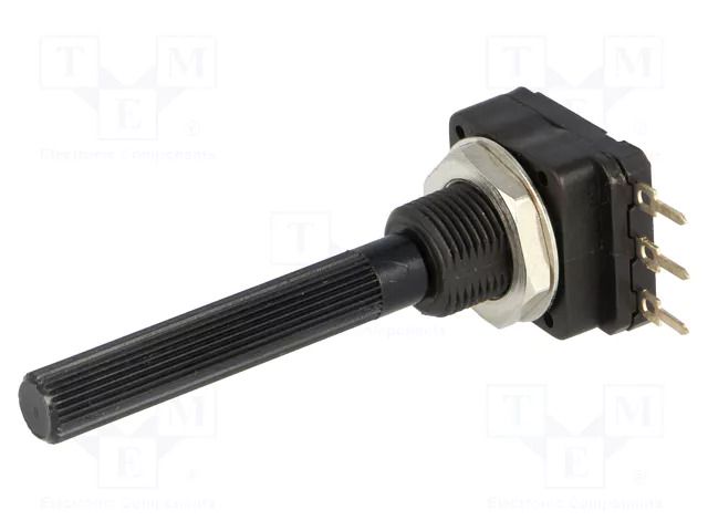 Potentiometer: shaft; single turn; 250kΩ; 200mW; THT; 6mm; plastic PIHER 6PMI-250K