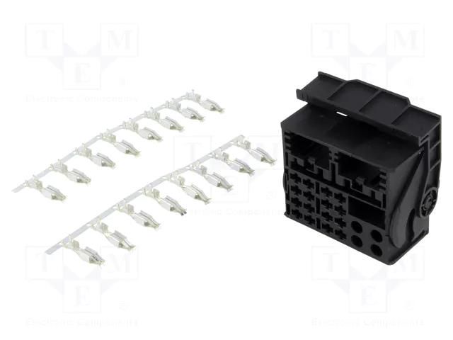 Kit; plug; Quadlock; PIN: 16; VW 2011->; black 4CARMEDIA 800004