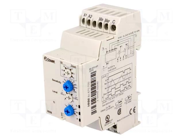 Level monitoring relay; conductive fluid level; 24÷240VAC; IP20 CROUZET 84870700