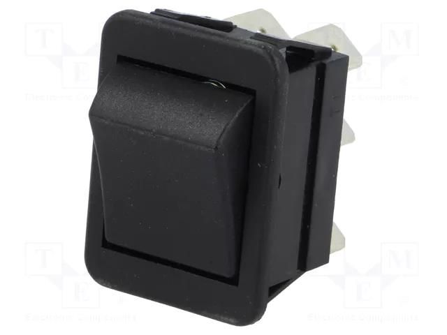 ROCKER; DPDT; Pos: 2; ON-(ON); 16A/250VAC; black; none; 1550 BULGIN AE-C1561ABBB