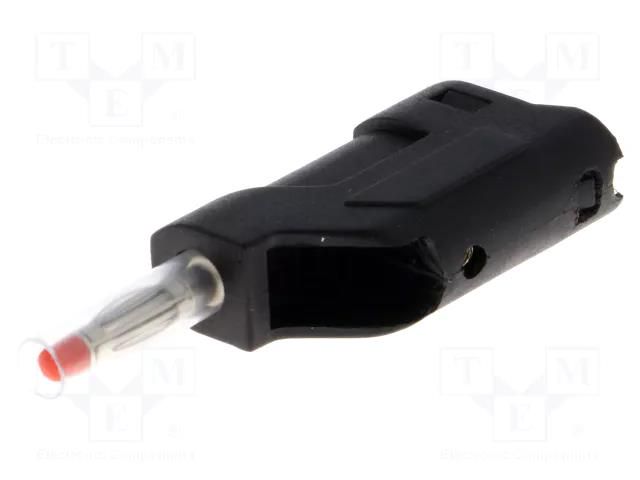 Connector: 4mm banana; plug; 10A; 60VDC; black; 58.5mm SCI BC-028/B