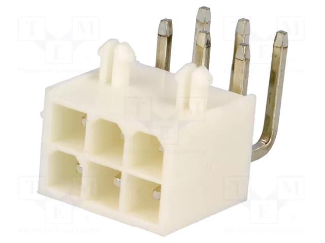 Connector: wire-board; socket; male; PIN: 6; THT; PCB snap; 4.2mm JOINT TECH C4255WRF2X03/V0