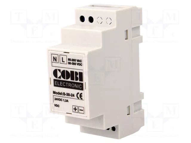 Power supply: switching; for DIN rail; 30W; 24VDC; 1.25A; IP20 COBI ELECTRONIC CS-30-24