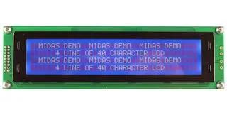 LCD MODULE, 40 X 4, COB, 4.89MM, BLU STN MC44005A6W-BNMLWS-V2