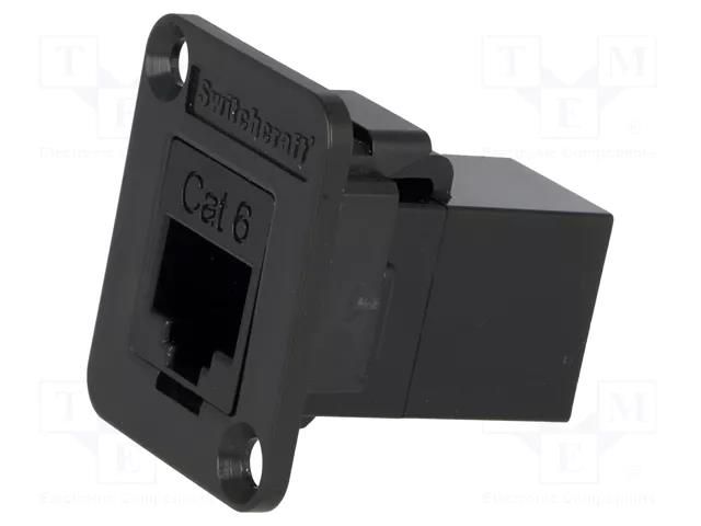 Coupler; EH; Cat: 6; RJ45 socket,both sides; Holes pitch: 19x24mm SWITCHCRAFT EHRJ45P6