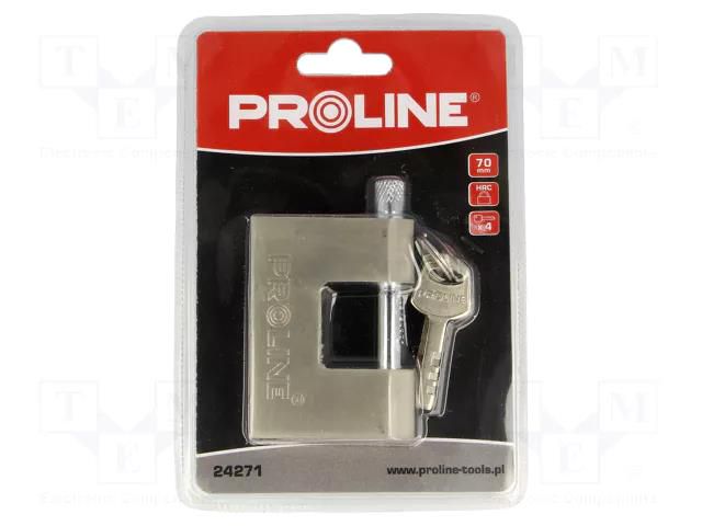 Padlock; mandrel; Equipment: key x4; 70mm; gates,cabinets,sheds PROLINE PRE-24271