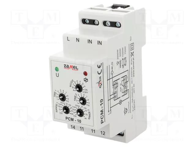 Timer; 0,1s÷100days; SPDT; 250VAC/16A; Usup: 230VAC; 230VDC; PCM ZAMEL PCM-10