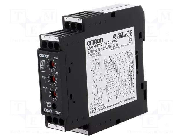 Temperature monitoring relay; temperature; 100÷240VAC; SPDT OMRON K8AK-TH11S-230