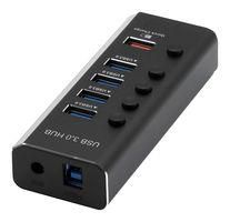 USB HUB, 4PORT, USB 3.2 GEN 1, BLACK 14.02.5058