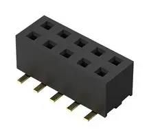 PCB RCPT, DUAL ENTRY, 2MM, 2ROW, 10POS BF100-10-A-D-0-0640-L-C