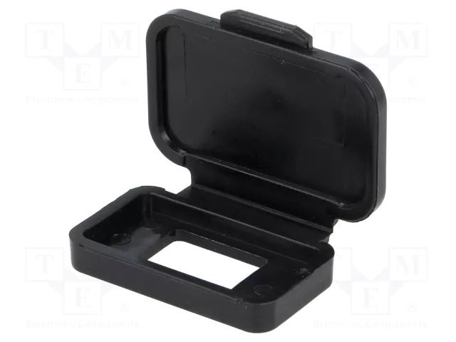 Socket cover; low profile; IP40; Application: USB A socket; black AMPHENOL COMMUNICATIONS SOLUTIONS MUSBR-2A51-042BP