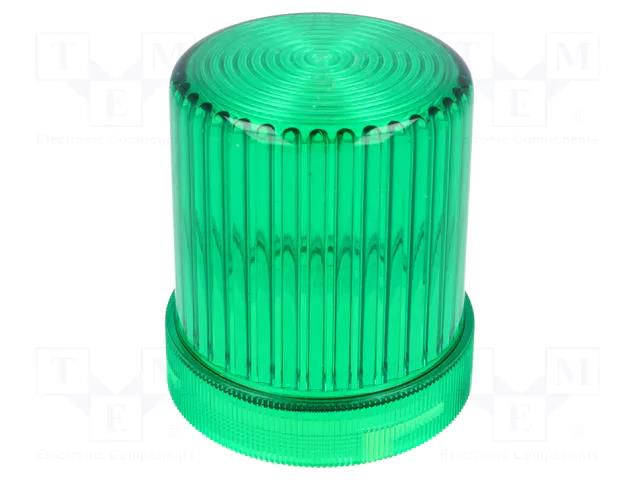 Cloche; green; WLK; Light source: bulb BA15D; IP65; Ø60x77mm; ABS AUER SIGNAL JA-WLK/G