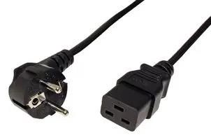 POWER CORD, CEE 7/7 PLUG-IEC C19, 3M 19.08.1553