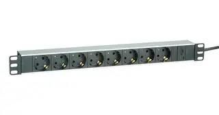 POWER OUTLET STRIP, 10A/250VAC, 8 OUTLET 19.07.1622