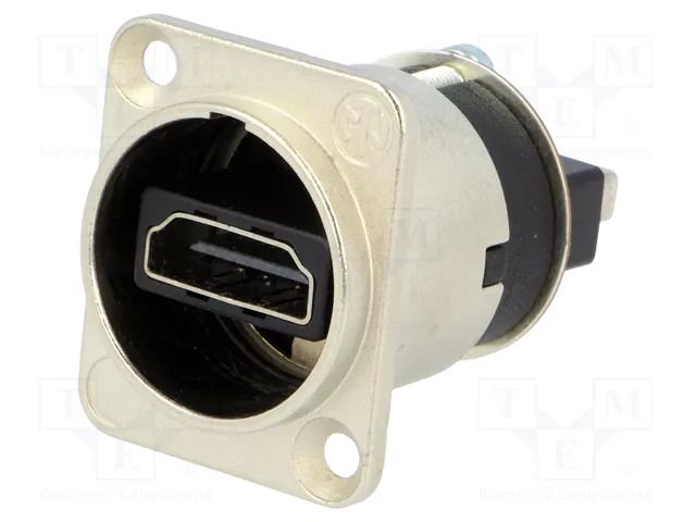 Adapter; HDMI socket x2; shielded; gold-plated; Colour: silver NEUTRIK NTR-NAHDMIW