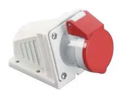 POWER CONN, SOCKET, 3P+E, 16A, RED/WHT MP011051