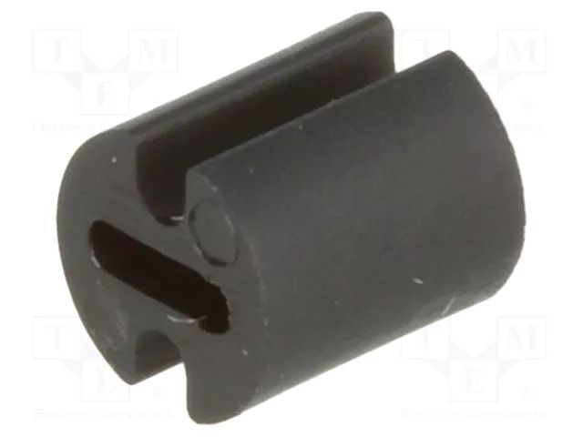 Spacer sleeve; LED; Øout: 4.5mm; ØLED: 3mm; L: 5mm; black; UL94V-2 FIX&FASTEN FIX-LEDH-5