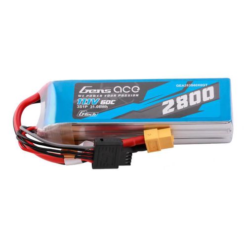 Gens ace G-Tech Soaring 2800mAh 11.1V 60C 3S1P LiPo XT60, Gens ace GEA283S60X6GT