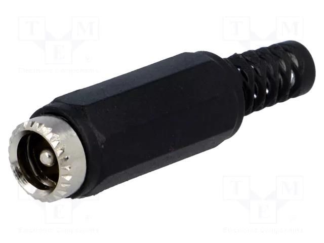 Connector: DC supply; plug; male; straight; for cable; soldering NINIGI PC-GP2.1N