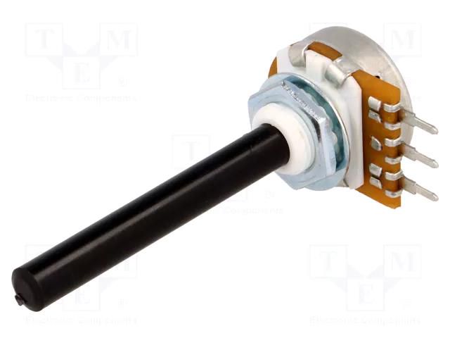 Potentiometer: shaft; single turn; 4.7kΩ; ±20%; 0.4W; linear; 6mm OMEG PC20BU-4K7-LIN