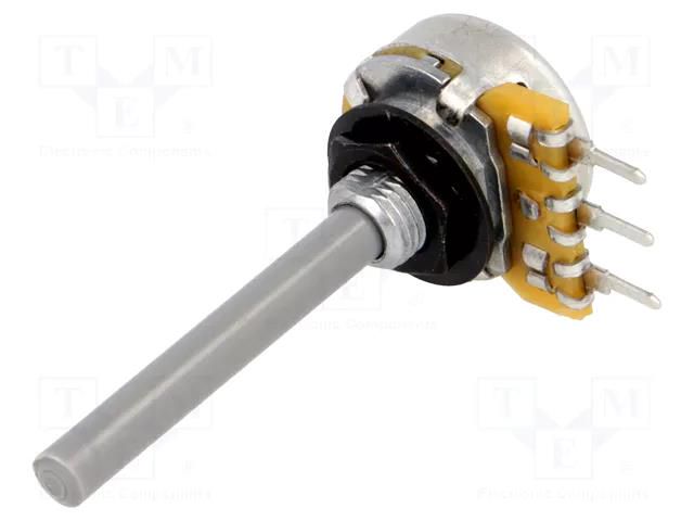 Potentiometer: shaft; single turn; 10kΩ; ±20%; 0.25W; linear; 4mm OMEG PC16BU-10K-LIN