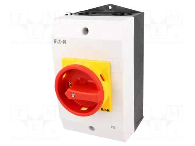 Switch: main cam switch; Stabl.pos: 2; 32A; OFF-ON; in housing EATON ELECTRIC P1-32/I2/SVB
