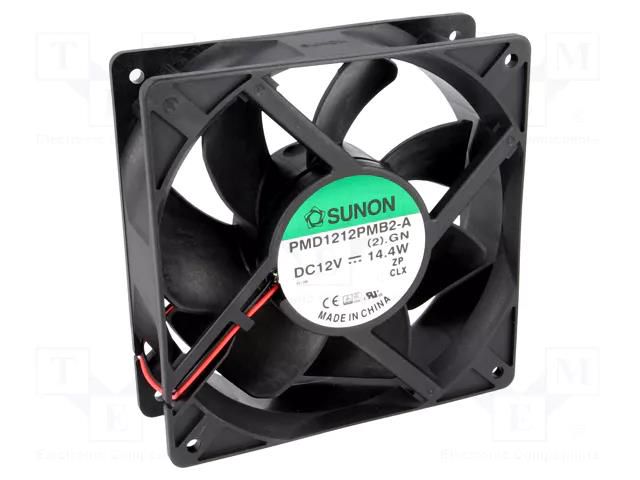 Fan: DC; axial; 12VDC; 120x120x38mm; 289m3/h; 51dBA; ball; Len: 300mm SUNON PMD1212PMB2A