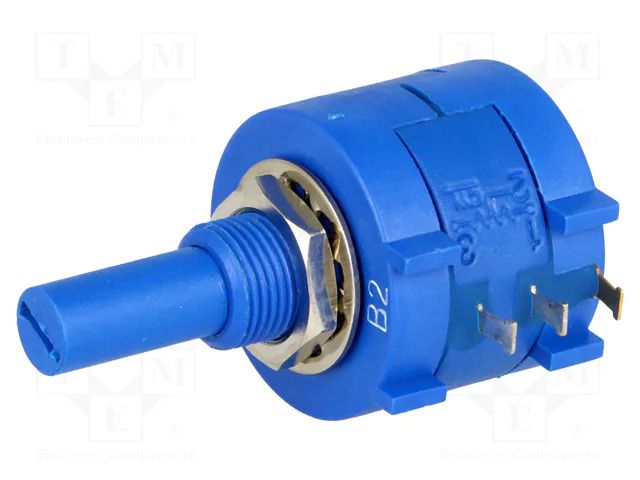 Potentiometer: shaft; multiturn; 5kΩ; 2W; ±5%; 6.35mm; linear SR PASSIVES POT2218P-5K
