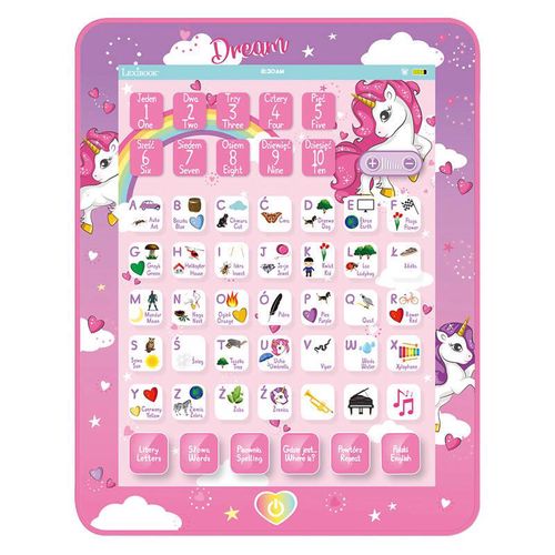 Unicorn bilingual talking educational tablet, Lexibook JCPAD002UNIi17