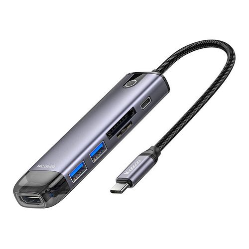 Mcdodo HU-7420 6-in-1 USB-C Hub (USB-C, USB3.0*2, SD, TF, HDMI), Mcdodo HU-7740