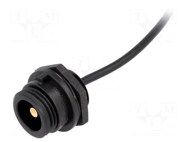 Cable; Buccaneer SMB female; 0÷4GHz; 0.5m; 50Ω; IP68 BULGIN PX0414/0M50