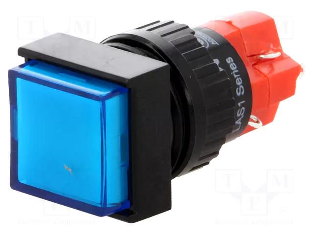 Switch: push-button; Pos: 2; SPDT; 3A/250VAC; 2A/24VDC; ON-ON; IP40 ONPOW V16F-11Z-230B