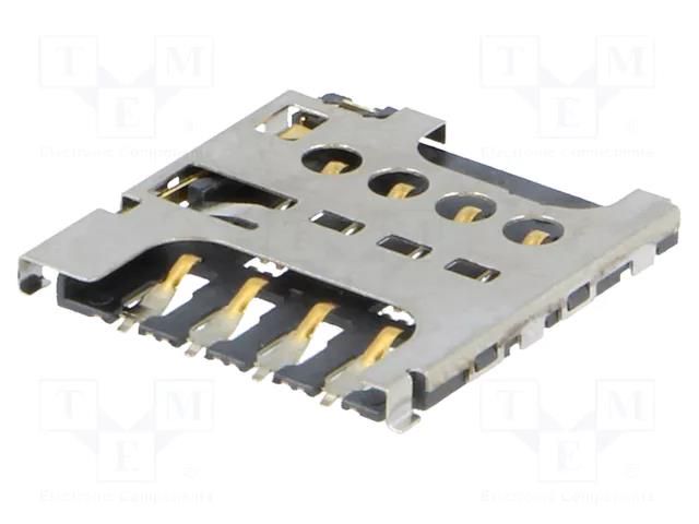 Connector: for cards; Micro SIM; push-pull; SMT; PIN: 8 ATTEND 115I-BEAA-RA1