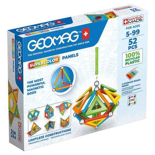 Magnetic Supercolor Panel Recycled blocks 52 pieces GEOMAG GEO-378, Geomag 378