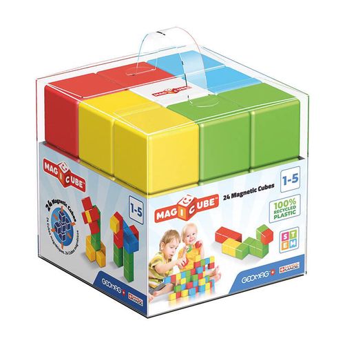 Magicube Color Recycled Crystal magnetic blocks 24 elements GEOMAG GEO-056, Geomag 056