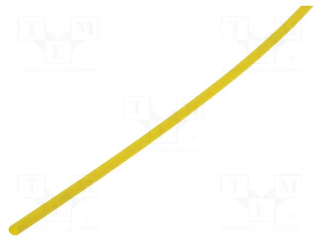 Heat shrink sleeve; glueless; 2: 1; 3.2mm; L: 1m; yellow RADPOL RCH1-3.2/1.6X1YE