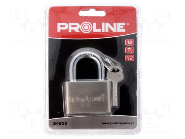 Padlock; shackle; Equipment: key x4; 50mm; gates,cabinets,sheds PROLINE PRE-24850