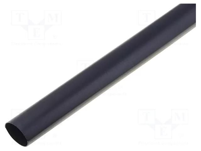 Heat shrink sleeve; glueless; 2: 1; 19mm; L: 1m; black; polyolefine RADPOL RCH1-19/9.5X1BK