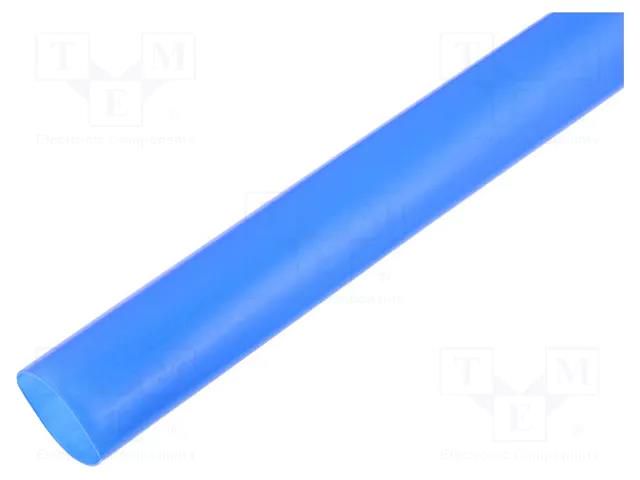 Heat shrink sleeve; glueless; 2: 1; 6.4mm; L: 1m; blue; polyolefine RADPOL RCH1-6.4/3.2X1BL