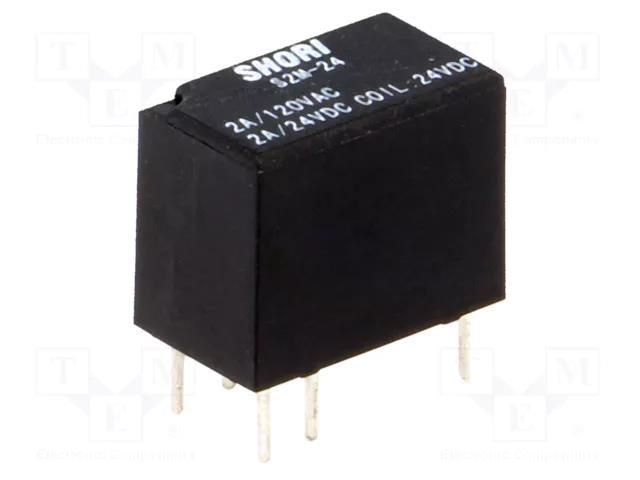 Relay: electromagnetic; SPDT; Ucoil: 24VDC; Icontacts max: 1A; S2M SHORI ELECTRIC S2M-24