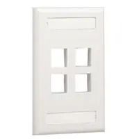 VERTICAL FACEPLATE, 4 MODULE, WHITE NK4FIWY
