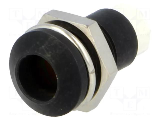 LED holder; 5mm; metal; convex; with plastic plug; black SIGNAL-CONSTRUCT SMR1089