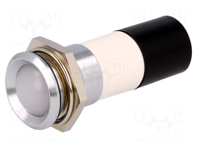 Indicator: LED; recessed; white; 230VDC; 230VAC; Ø22.2mm; IP67 SIGNAL-CONSTRUCT SSBD22689