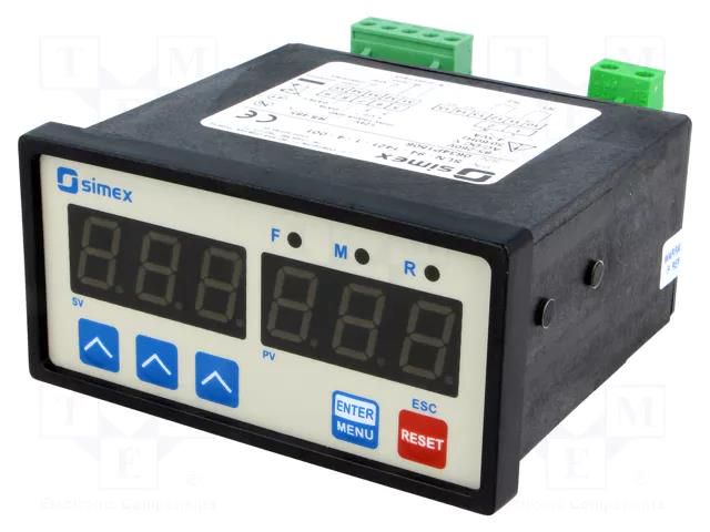 Counter: electronical; LED x2; pulses; 999; supply; IP65; 85÷260VDC SIMEX SX-SLN-94/230AC