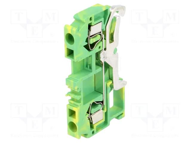 Splice terminal: rail; WS; spring clamp; yellow-green; L: 59mm DEGSON ELECTRONICS WS-4-PE
