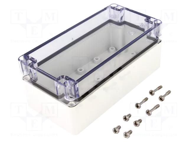 Enclosure: multipurpose; X: 80mm; Y: 160mm; Z: 65mm; EURONORD; grey FIBOX PCT081607